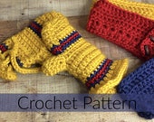 Crochet Mitten Pattern//Cozy Chunky Crochet Mittens// Crochet Lady Mitten//Sunrise Crochet Mitten (PATTERN) Large Print PDF Instant Download