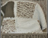 Crochet Blanket| Patch Quilt Crochet Blanket| PDF PATTERN|  Instant Download |Crochet Baby Blanket Pattern| Crochet Patched Blanket Pattern