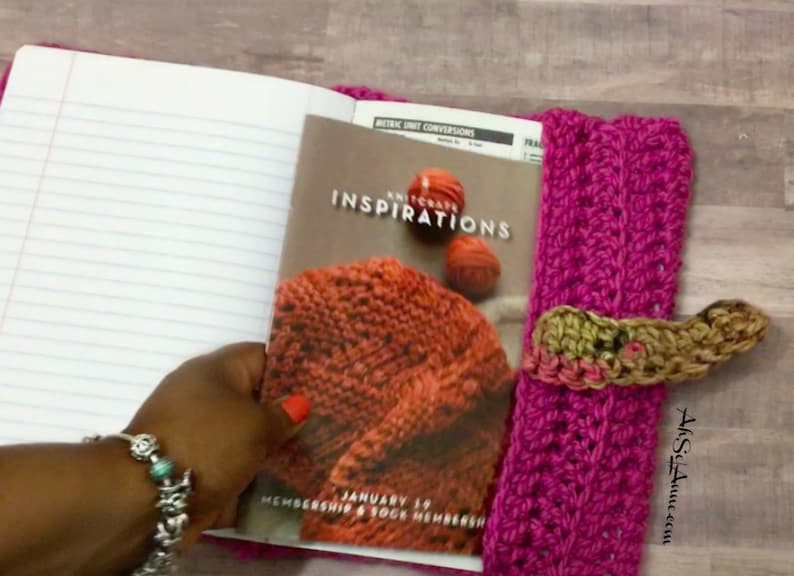 PATTERN ONLY Crochet Composition Notebook Cover Instant PDf Download Crochet Book Cover Crochet Book Sleeve