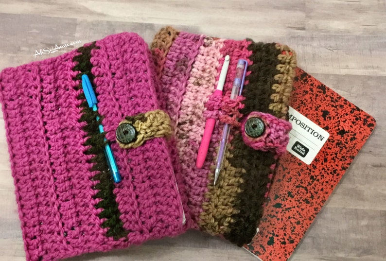 PATTERN ONLY Crochet Composition Notebook Cover Instant PDf Download Crochet Book Cover Crochet Book Sleeve