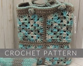 Granny Square Tote| Rectangle Purse| Mid-Size Tote (PATTERN) PDF Instant Download