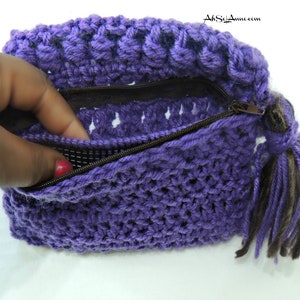 Crochet Zipper Pouch Crochet Pouch with Divider PDF image 4
