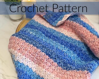Easy Crochet Baby Blanket| Crochet Baby Blanket| Simple Crochet Baby Blanket| (PATTERN ONLY) Instant PDf Download