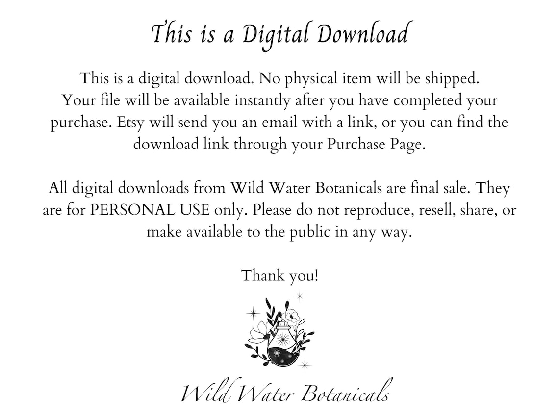 Tincture Ratio Conversion Chart Digital Etsy