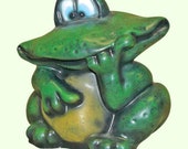 Statue Toad Garden Frog Large Toad Garden Decor Outdoor Frog Green Frog Frog Figurine Lawn Ornament Feng Shui Gift Frog Lover Gift