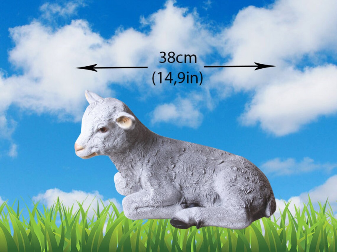 Garden Statue Large sheep Statue garden Decor Lamb Etsy