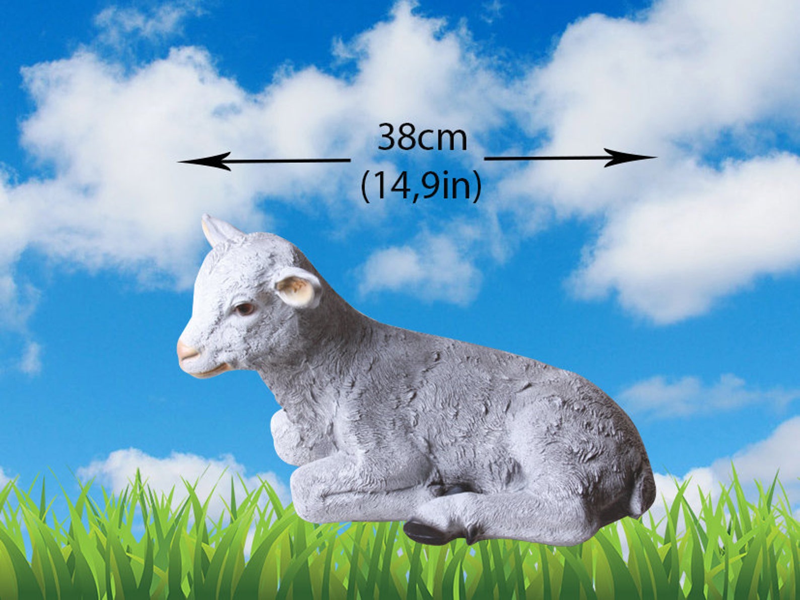 Garden Statue Large sheep Statue garden Decor Lamb Etsy