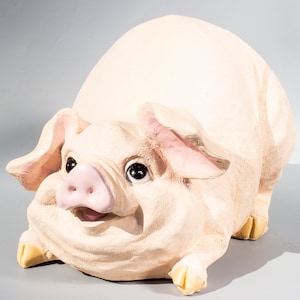 Large Pig Urn Human Ashes Holder *Adult Cremation Memorial *Home Funeral Keepsake Full Size *Special Remembrance Souvenir *Burial Box Animal