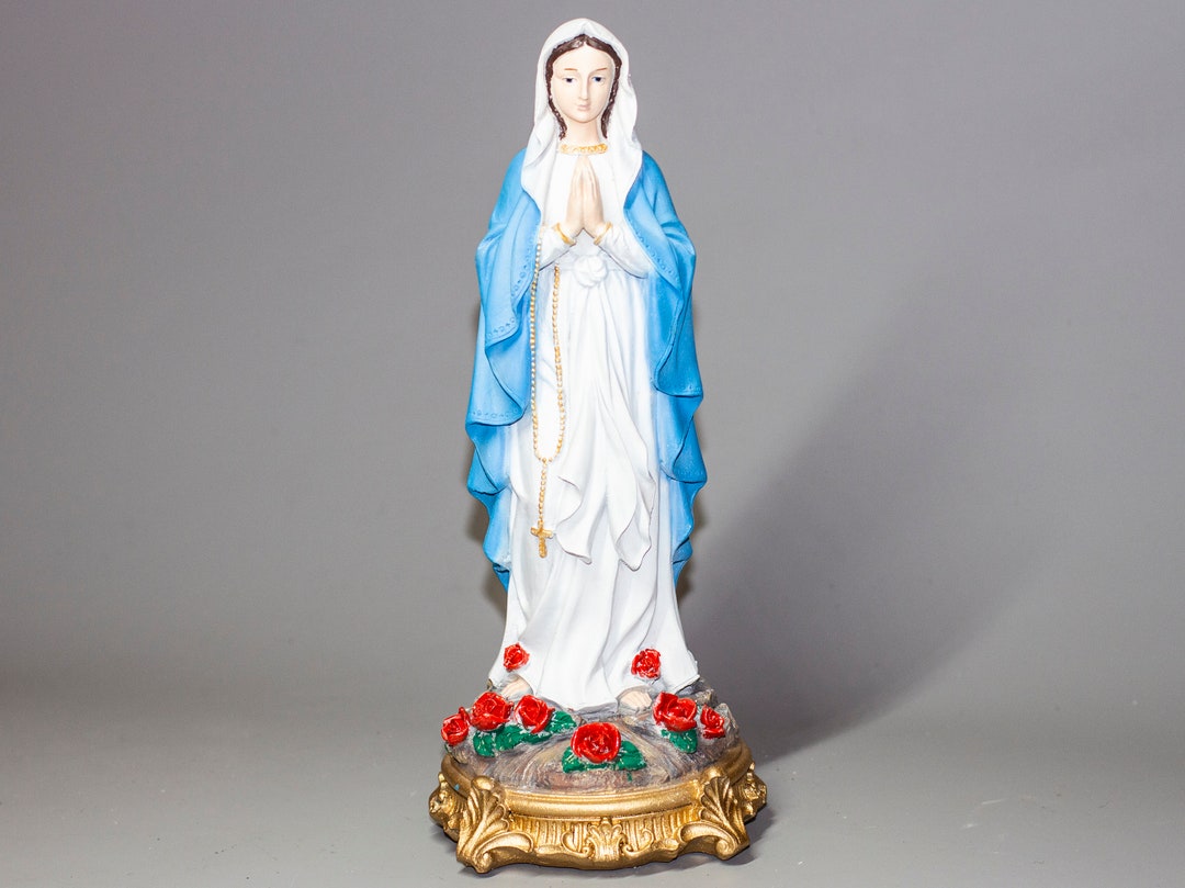 Catholic Statue Our Lady virgin Mary Sculpture madonna Religious Figurine devotional Easter Gift