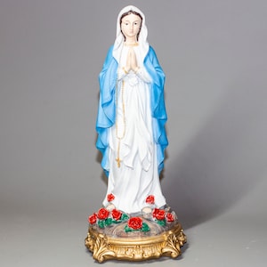 Catholic Statue Our Lady *Virgin Mary Sculpture *Madonna Religious Figurine *Devotional Easter Gift Her *Christian Church Altar Chapel Decor