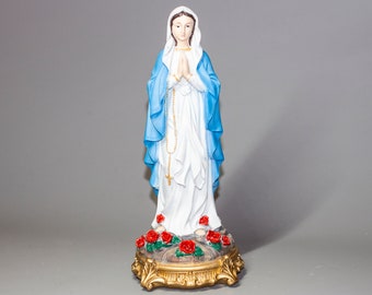 Catholic Statue Our Lady *Virgin Mary Sculpture *Madonna Religious Figurine *Devotional Easter Gift Her *Christian Church Altar Chapel Decor