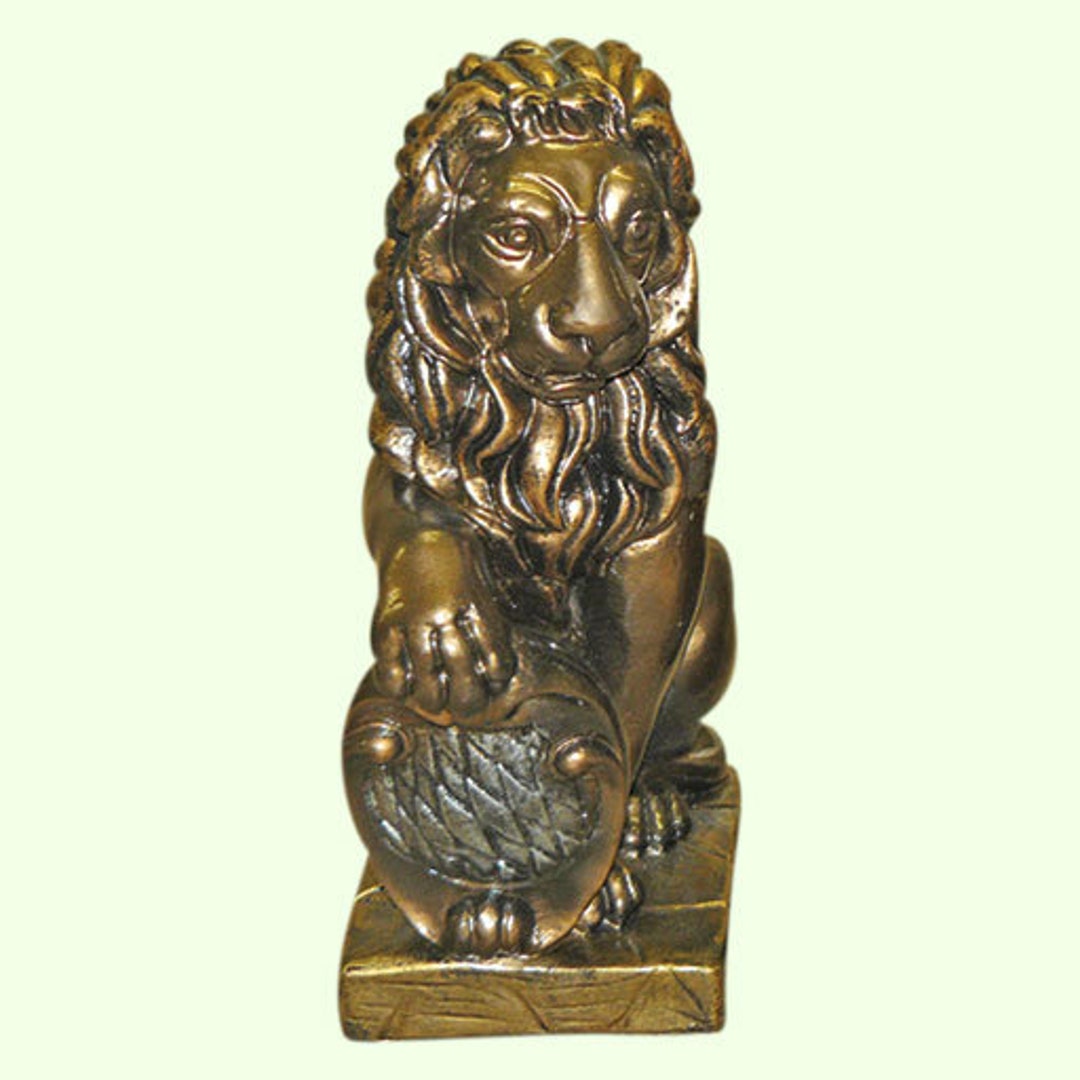 Lion Piggy Bank coin Bank Adult guardian Lion Statue money Etsy