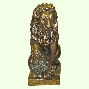 Lion Piggy Bank *Coin Bank Adult *Guardian Lion Statue *Money Box Large *Sculpture Wild Animal *Interior Gift For Men *Room Entryway Decor