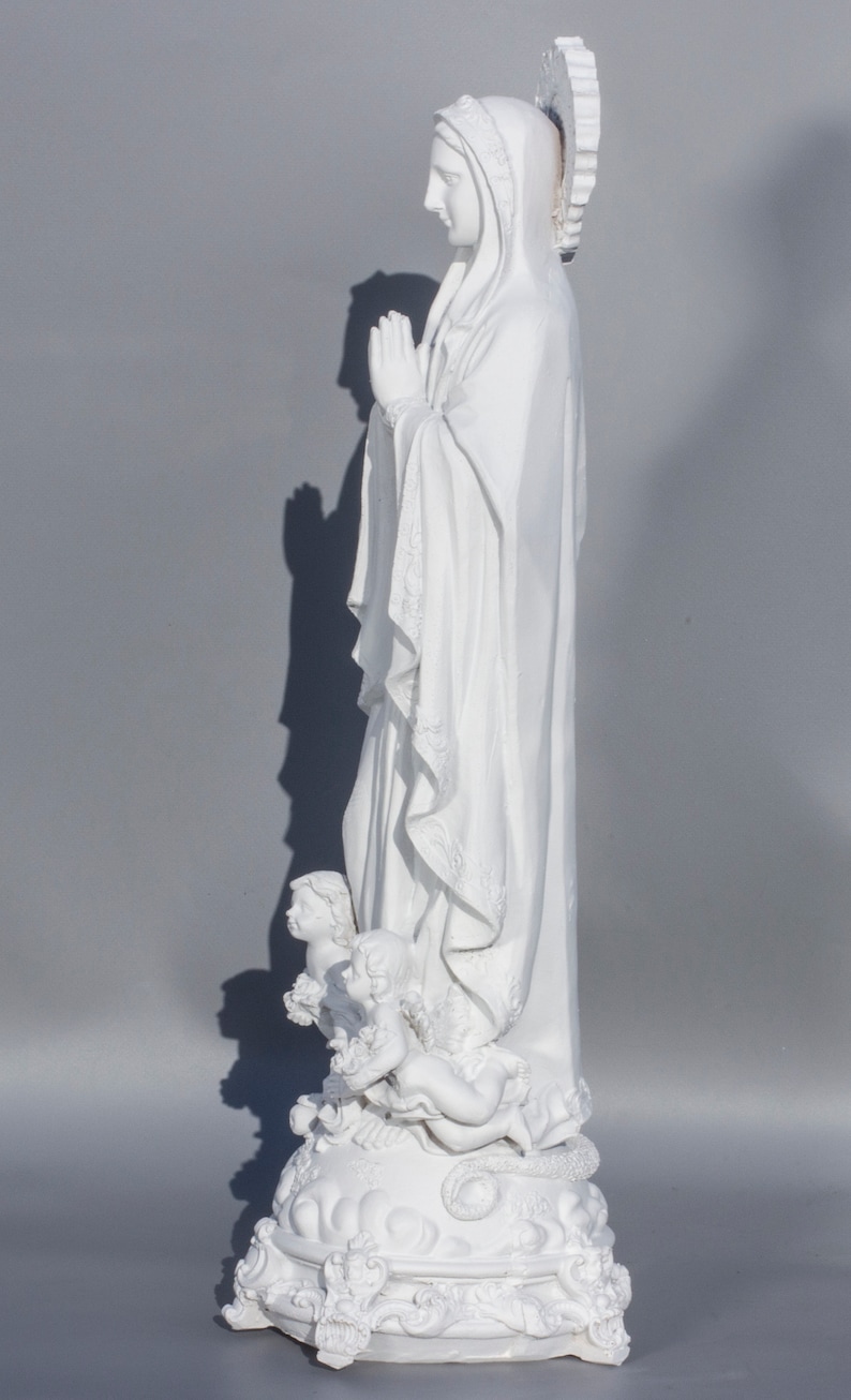 Our Lady Statue virgin Mary Figurine christian Sculpture Etsy