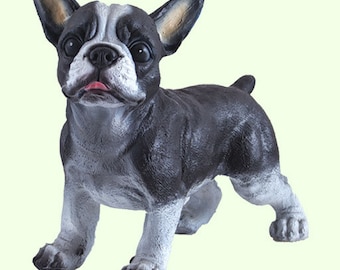 French Bulldog Memorial *Garden Statue Large *Yard Decor Figurine Outdoor *Animal Grave Sculpture *Pet Lover Gifts *Dog Keepsake Realistic