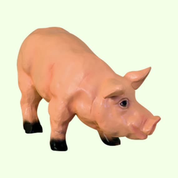 Garden Statue Large pig Statue sculpture Yard Animal figure Etsy