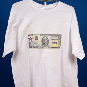 T-Shirt With 2 Dollar Bills From the Company&#39;s Collection Japheth2013 INC