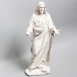 Christian Sculpture Holy Father *Religious Statue Jesus Christ *Altar Decor Prayer Lord *Interior Figurine God *Home Keepsake Spiritual Gift