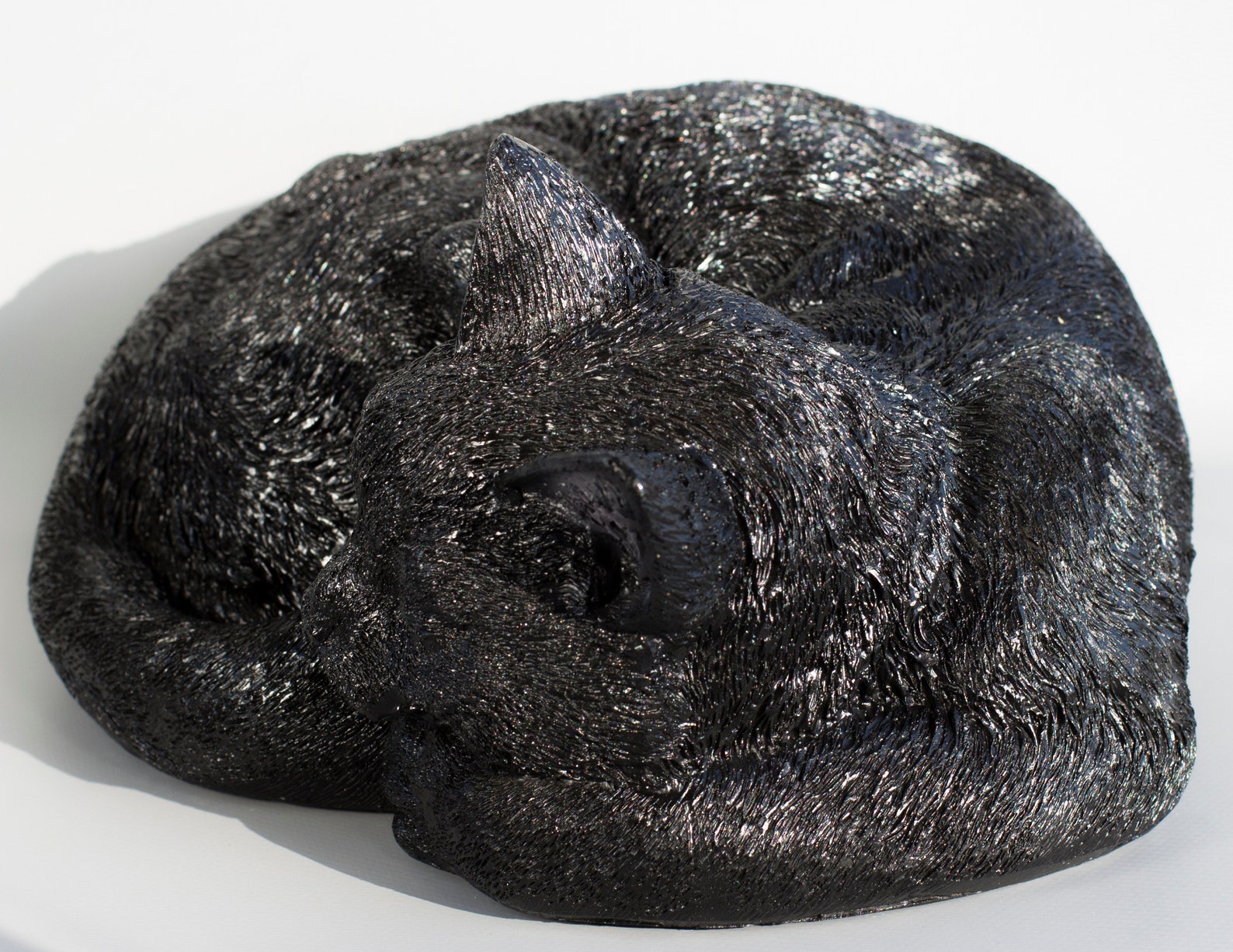 Black Cat Urn for Ashes cremation Urn Pet sleeping Cat Etsy