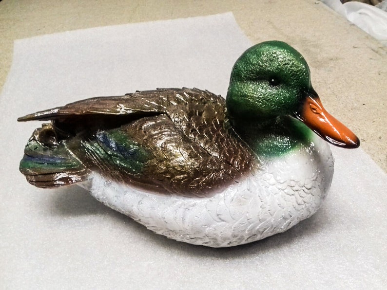 Duck Statue bird Sculpture Outdoor wildlife Figurines large Etsy