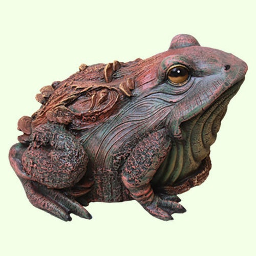 Statue Brown Toad garden Frog Large feng Shui Decor figure Etsy
