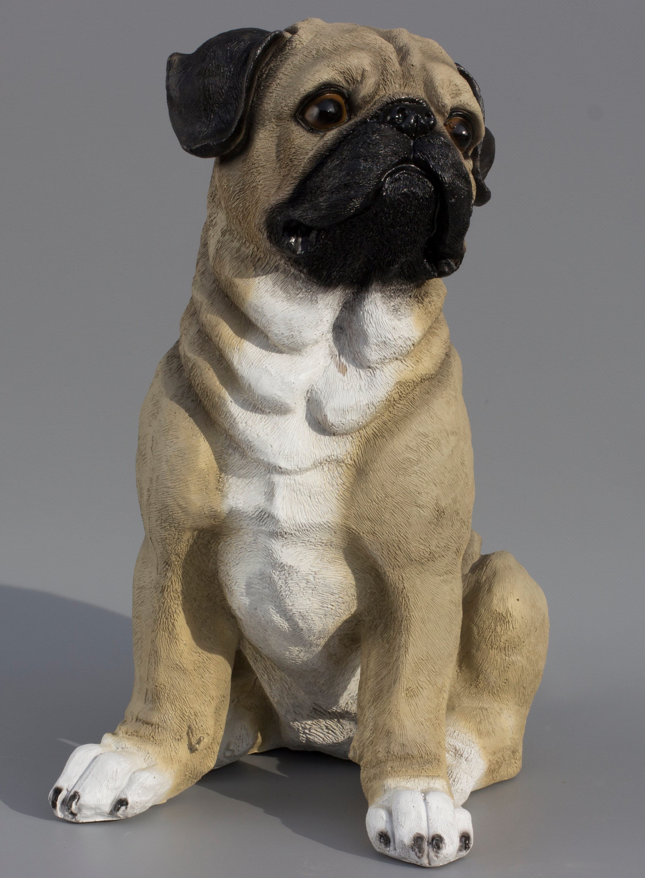 Pug Statue garden Sculpture Large sitting Dog Figurine Etsy