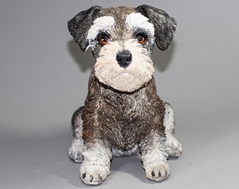 Schnauzer Urn *Cremation Statue Dog Ashes *Pet Memorial *Animal Loss Grave Decor *Unique Keepsake Funeral Tribute *Sculpture Sympathy Gifts