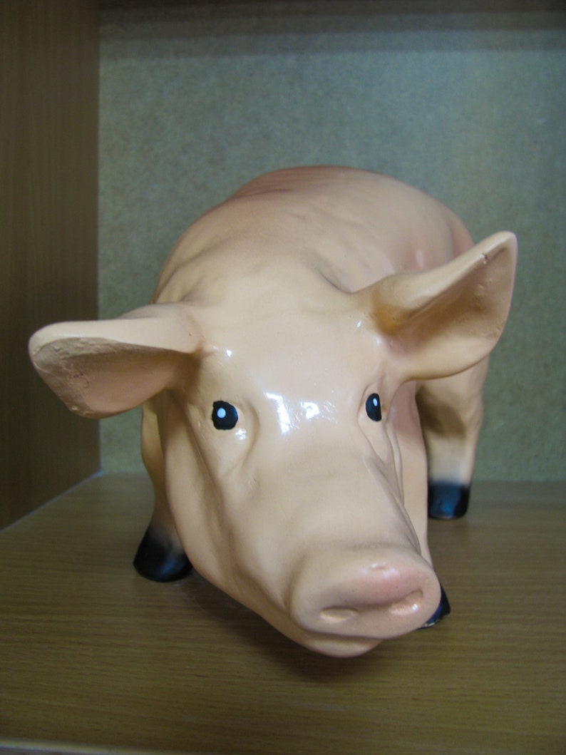 Large Piggy Bank coin Bank Adult money Box Pig livestock Etsy