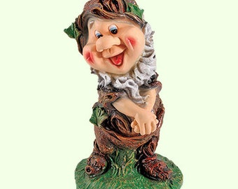 Large Statue Gnome *Outdoor Sculpture Dwarf *Fairy Yard Figure Leprechaune *Forest Lawn Ornament *Outside Decoration *Gift for Garden Lovers