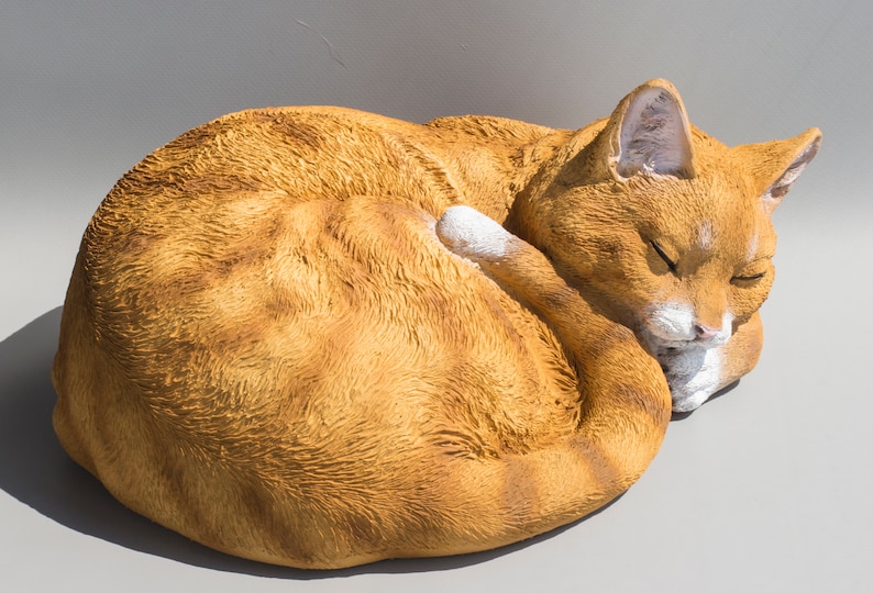 Buy Sleeping Cat Urn keepsake Memorial cremation Statue Pet Online in