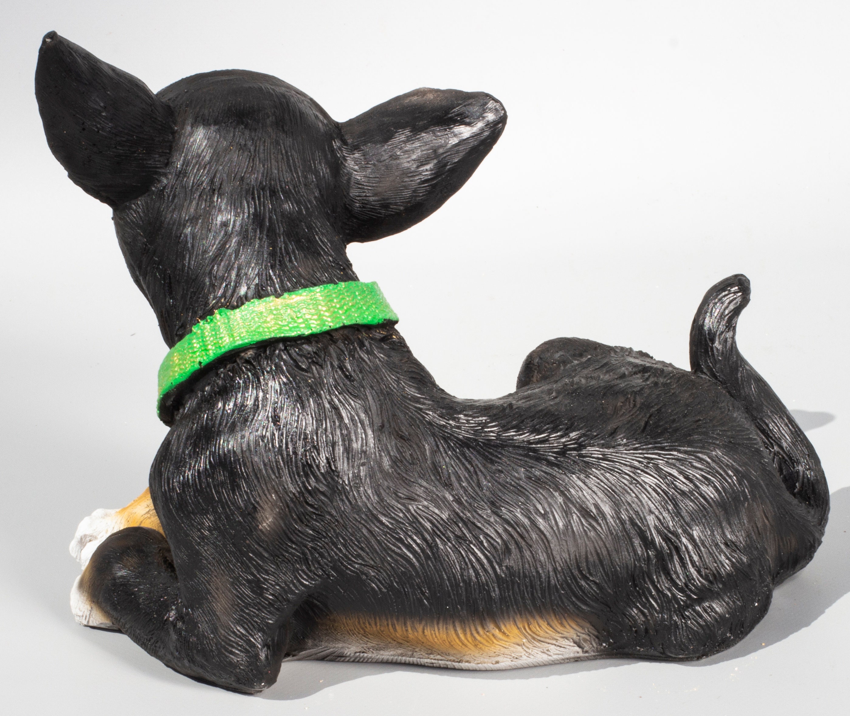 Black Dog Statue chihuahua Sculpture pet Memorial garden Etsy UK