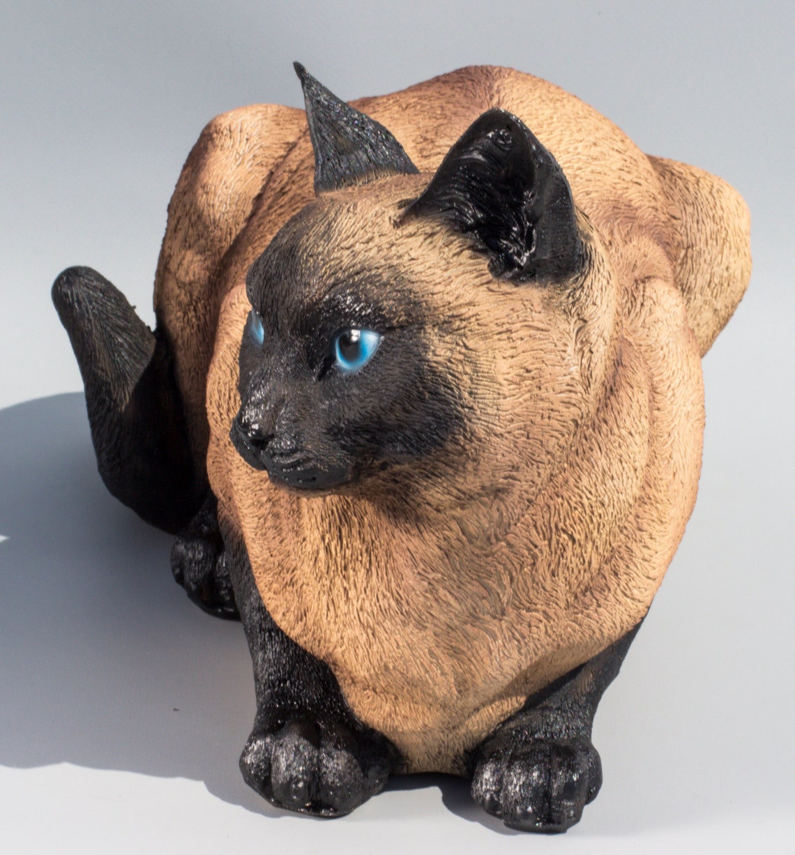 Siamese Cat Statue Garden Sculpture Pet Yard Decor Kitten Etsy