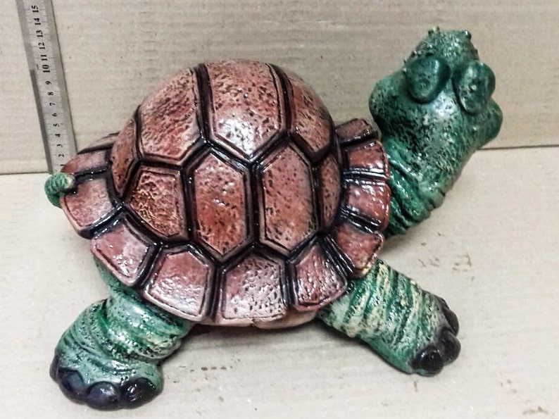 Large Piggy Bank Coin Bank Adult Turtle Statue Cash Box Etsy