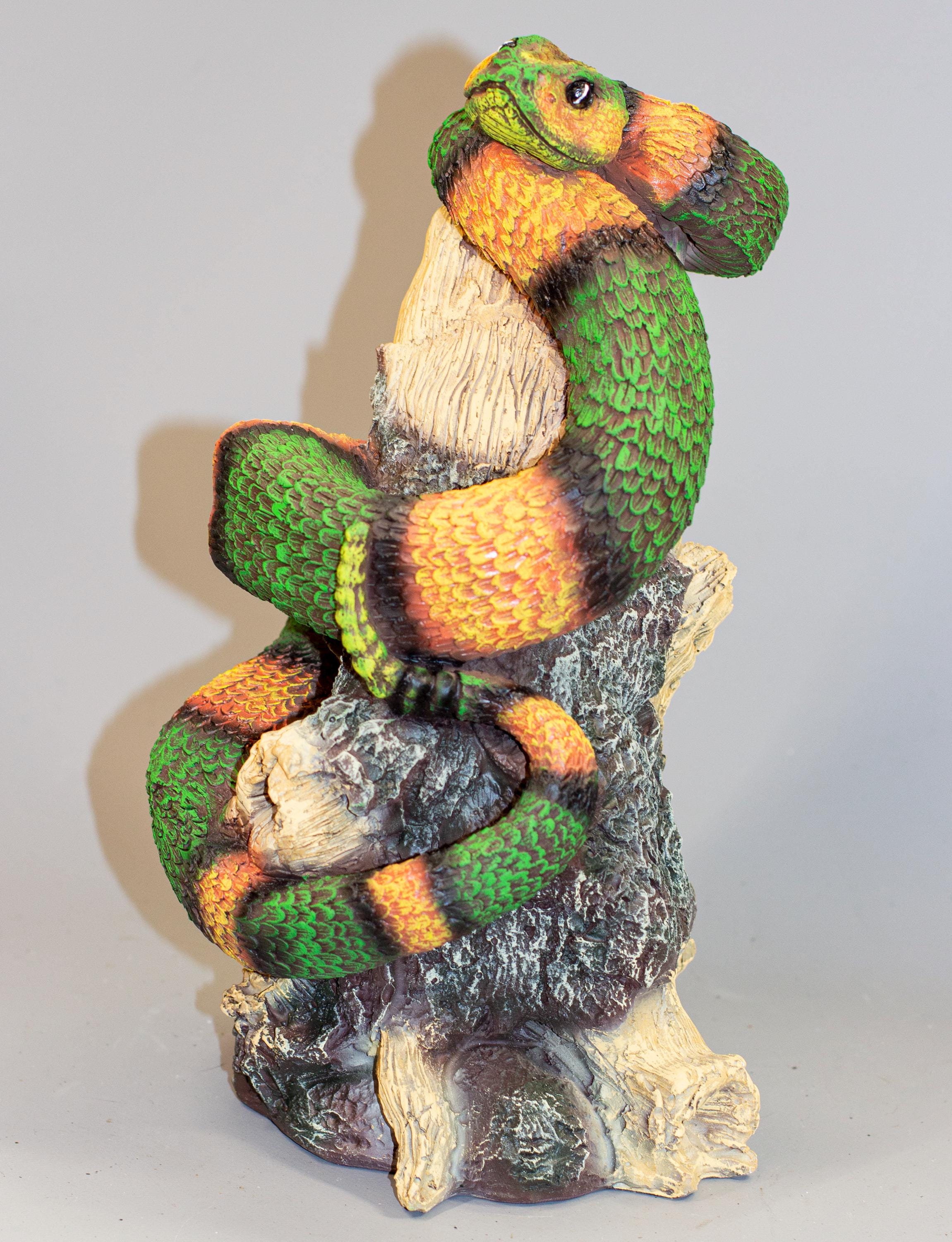 Rattlesnake Figurine *python Sculpture *snake Statue New Year Gifts ...