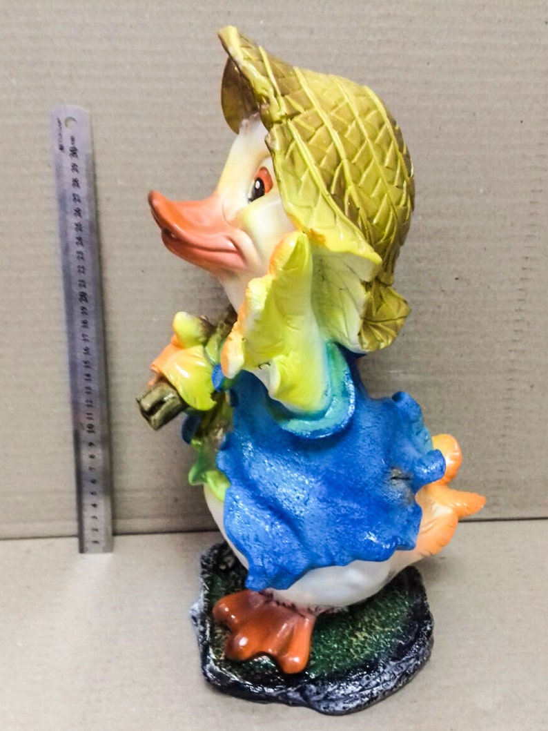 Duck Statue Large Garden Sculpture Bird Duckling Figurine Etsy