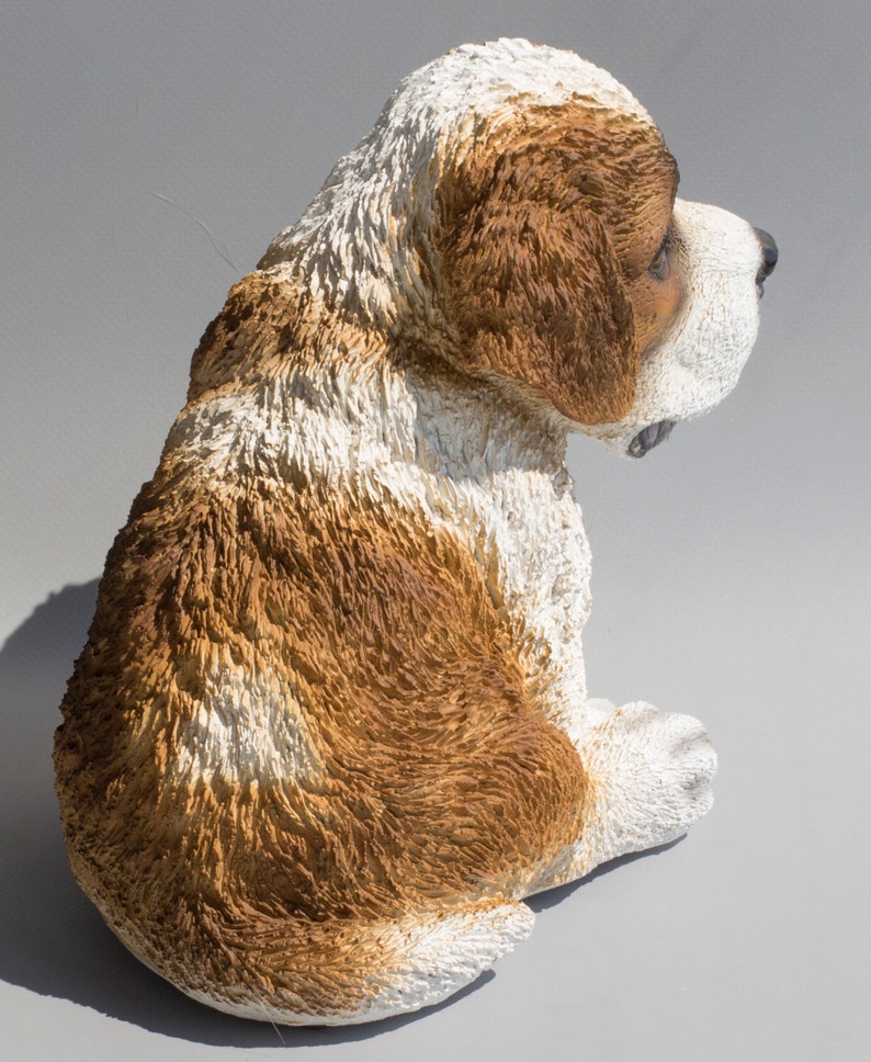 Saint Bernard Statue dog Memorial Figurine pet Sculpture Etsy