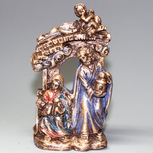 Holy Family Statue *Christmas Crib Gift *Joseph Mary Baby Jesus Figurine *Nativity Scene Ornament *Religious Sculpture *Christian Decoration