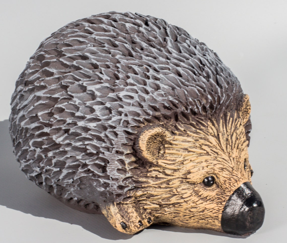 Hedgehog Ornament Figurine wildlife Garden Sculpture statue Etsy