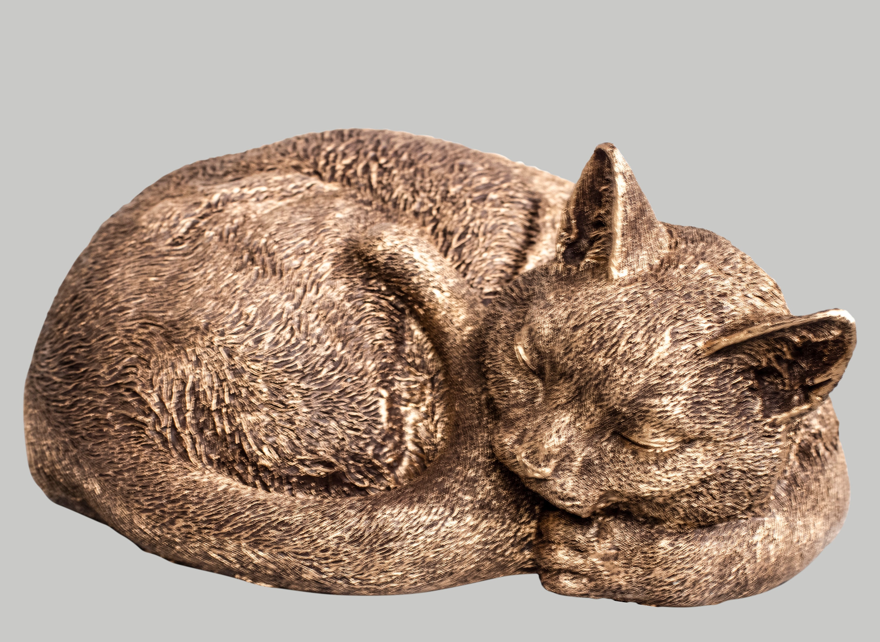 眠る猫の骨壺 *記念品 *火葬像 ペットの遺灰 *動物の埋葬用棺 *置物
