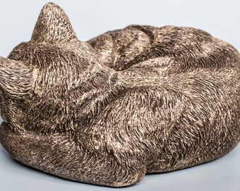 眠る猫の骨壺 *記念品 *火葬像 ペットの遺灰 *動物の埋葬用棺 *置物