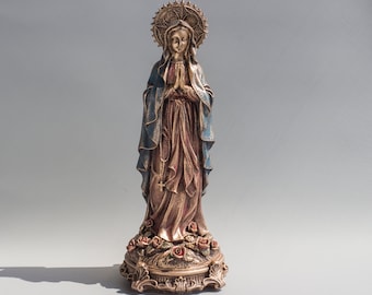 Our Lady Statue *Virgin Mary Figurine *Madonna Statuary *Religious Sculpture *Mother of God Praying *Christian Decor *Spiritual Gifts Women