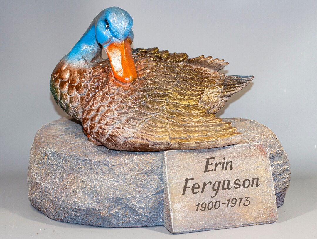 Hunter Urn for Ashes human Cremation Memorial Statue Duck Outdoor adult
