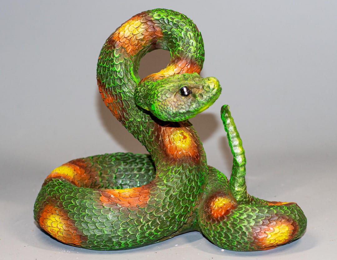 Rattlesnake Statue *serpent Sculpture *chinese Zodiac New Year