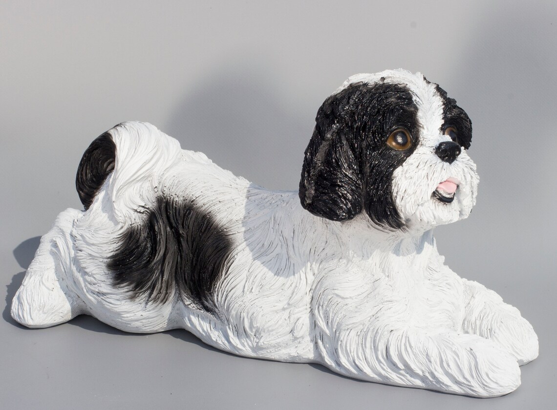 Shih Tzu Statue dog Sculpture Large pet Garden Yard Figurine Etsy Canada