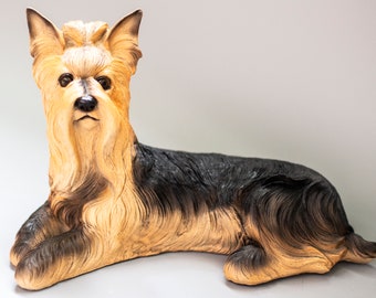 Cremation Urn Yorkie Ashes *Yorkshire Terrier Memorial *Pet Loss Unique Funeral Casket *Dog Statue Burial Keepsake *Figurine Sympathy Gift