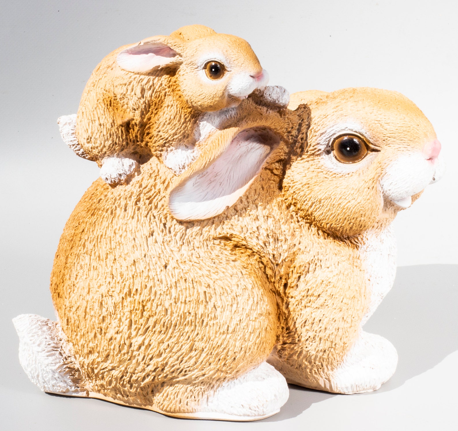 Bunny Sculpture Rabbit Statue Garden Mom Baby Figurine Etsy