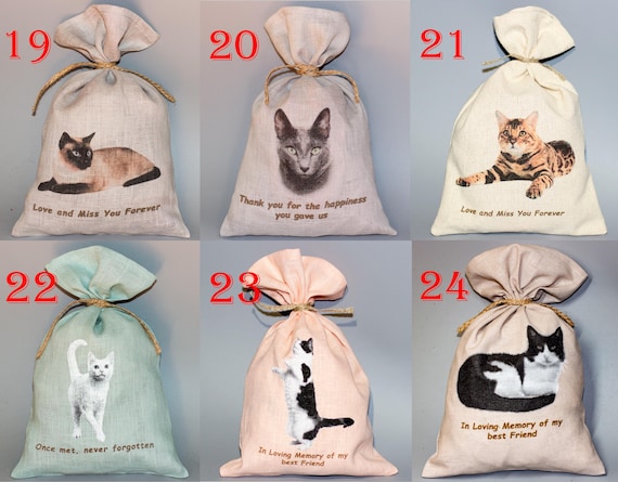 Forever URNS Cat Shape Pet Cremation Urn - High Gloss Enamel, 15 Cu In Capacity, Grey Animal Print, With Velvet Bag