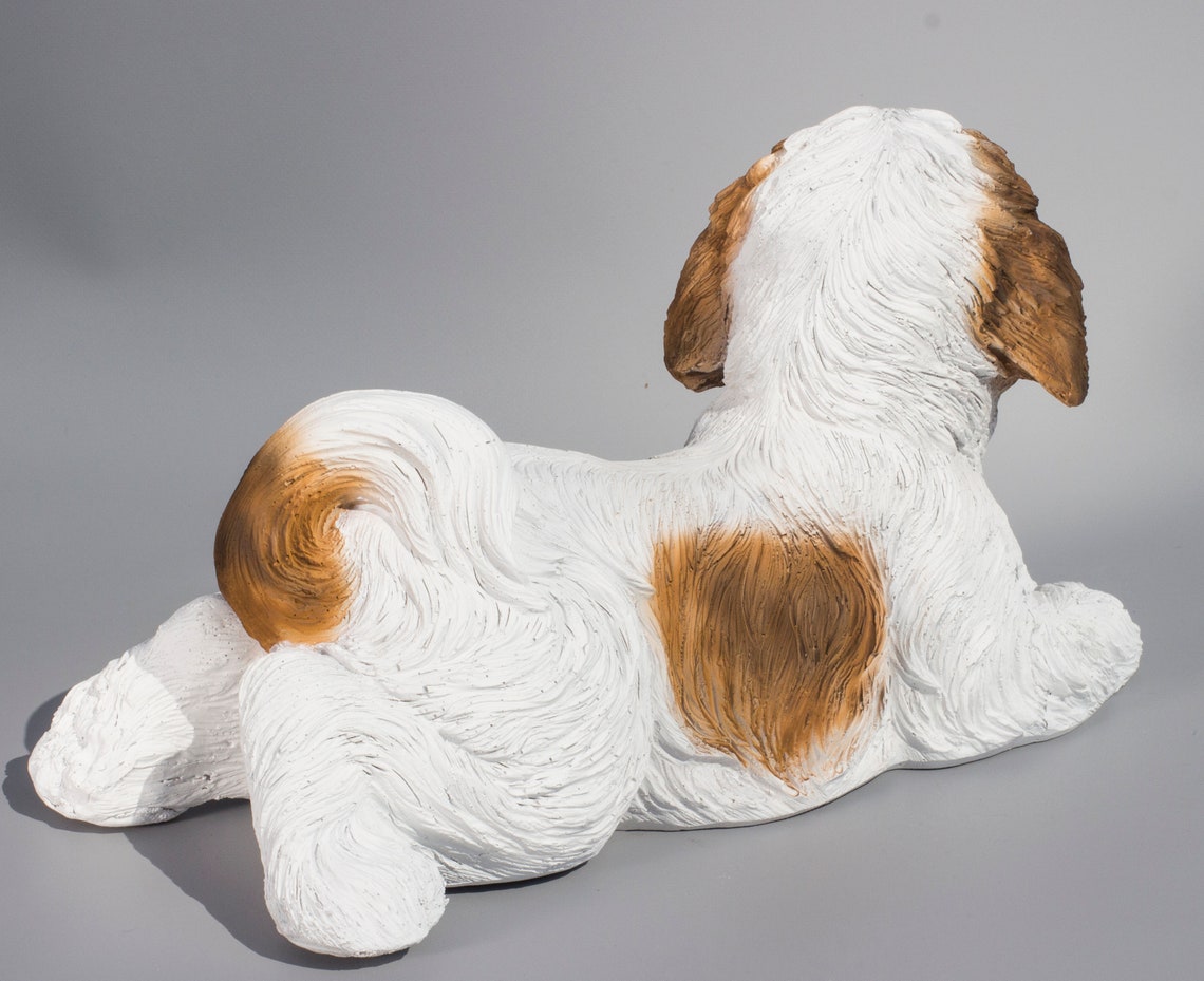 Shih Tzu Sculpture Dog Statue Garden Pet Figurine Realistic | Etsy