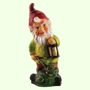 Garden Statue Large *Dwarf Figure *Traditional Gnome *Sculpture Outdoor *Guard Gift Art *Yard Decoration *Leprechaun Figurine *Lawn Ornament