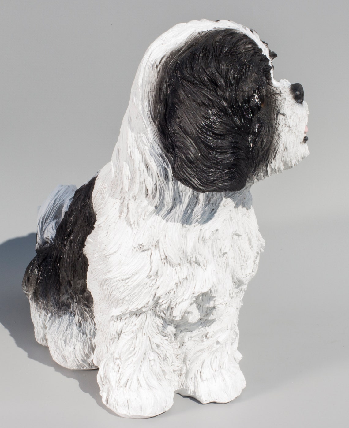 Shih Tzu Garden Statue sitting Dog Figurine sculpture Pet Etsy